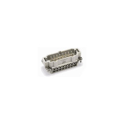 Insert HE, Raccordement à vis, mâle, 24 pin, 16A, Polycarbonate, 24B|48B 